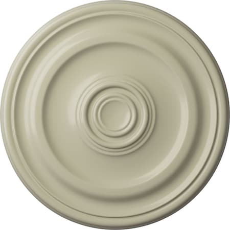 Ekena Millwork Devon Ceiling Medallion (Fits Canopies up to 3 5/8"), Hand-Painted Clear Yellow, 15 3/4"OD x 1 1/2"P CM15DECYF